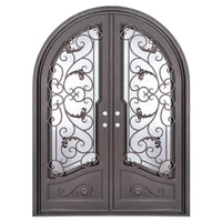 PINKYS Hope Black Steel Double Full Arch Doors