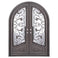 PINKYS Hope Black Steel Double Full Arch Doors