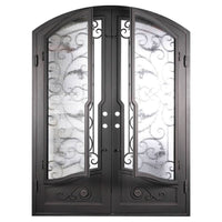 PINKYS Hope Black Steel Double Arch Doors
