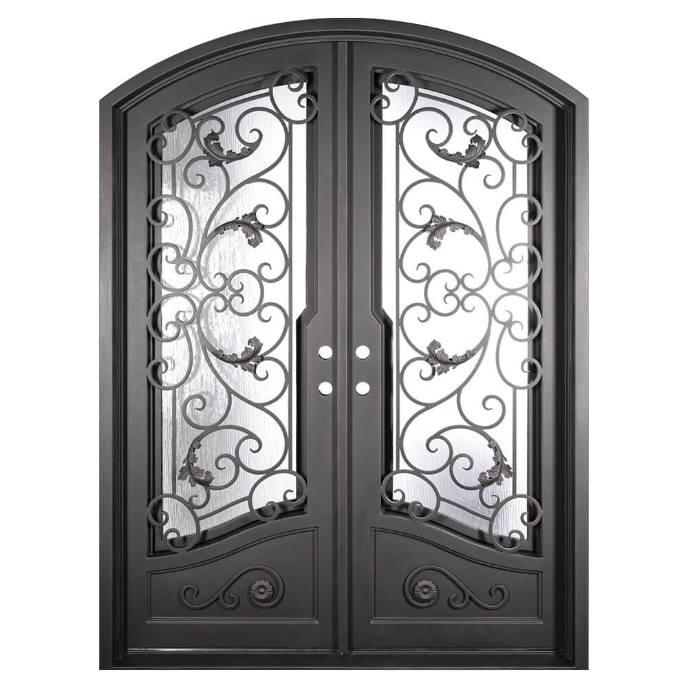 PINKYS Hope Black Steel Double Arch Doors