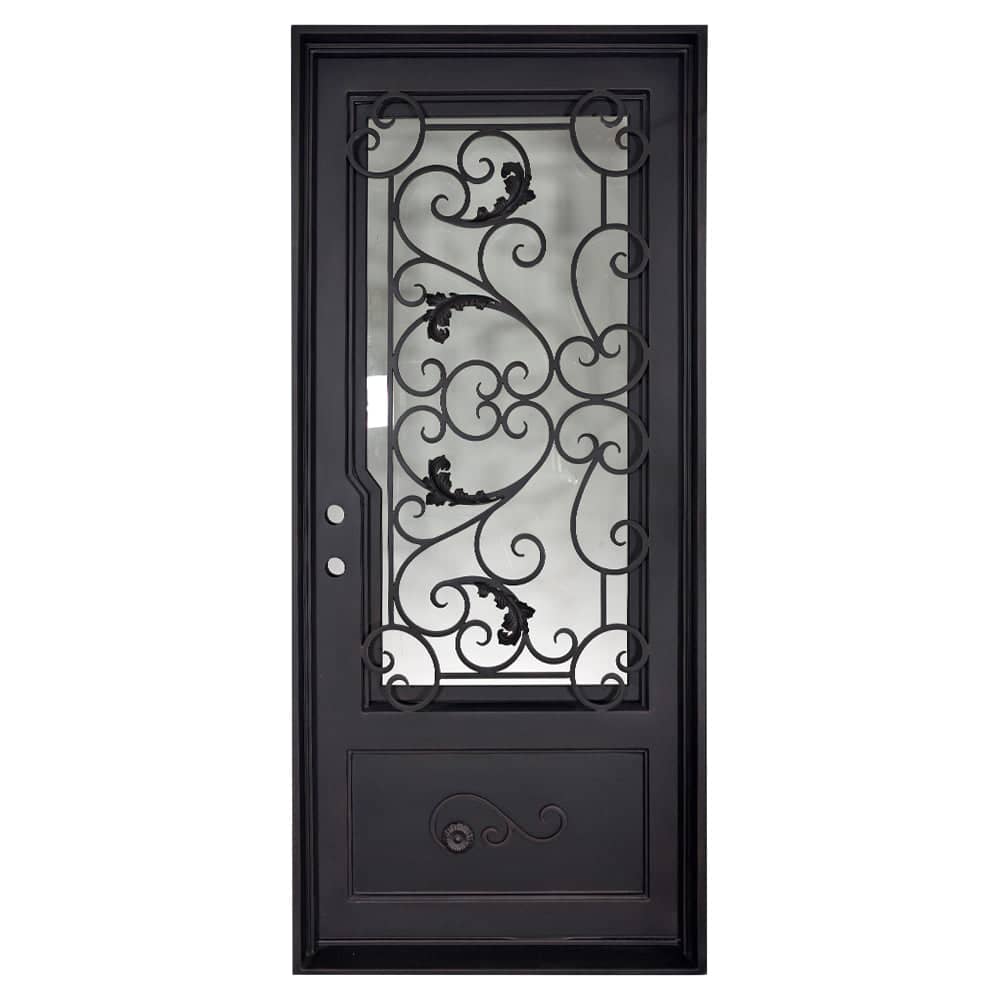 PINKYS Hope Black Steel Single Flat  Doors