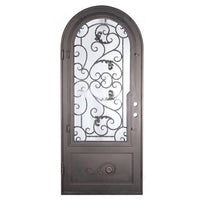 PINKYS Hope Black Iron Single Full Arch Door