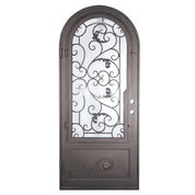 Hope single full arch top door with energy efficient double tempered glass.