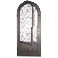 PINKYS Hope Black Iron Single Full Arch Door