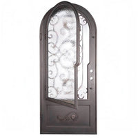 PINKYS Hope Black Steel Single Full Arch Doors
