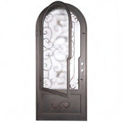 Hope full arch top door thermally broken in bronze color.