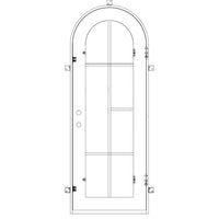 PINKYS Hollywood Black Steel Single Full Arch Door
