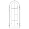 PINKYS Hollywood Black Steel Single Full Arch Door