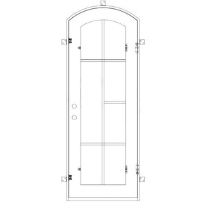 PINKYS Hollywood Black Steel Single Arch Door