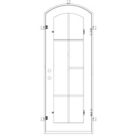 PINKYS Hollywood Black Steel Single Arch Doors