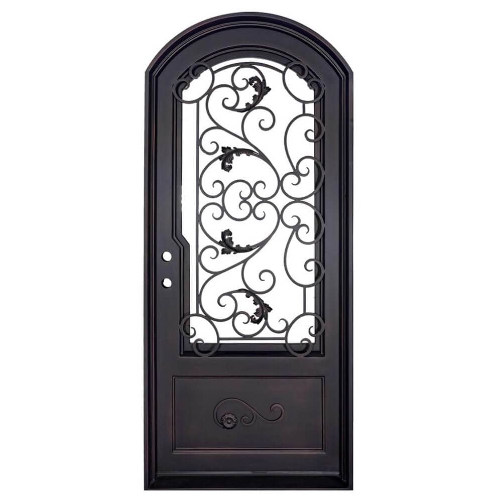 PINKYS Hope Black Steel Single Arch Doors