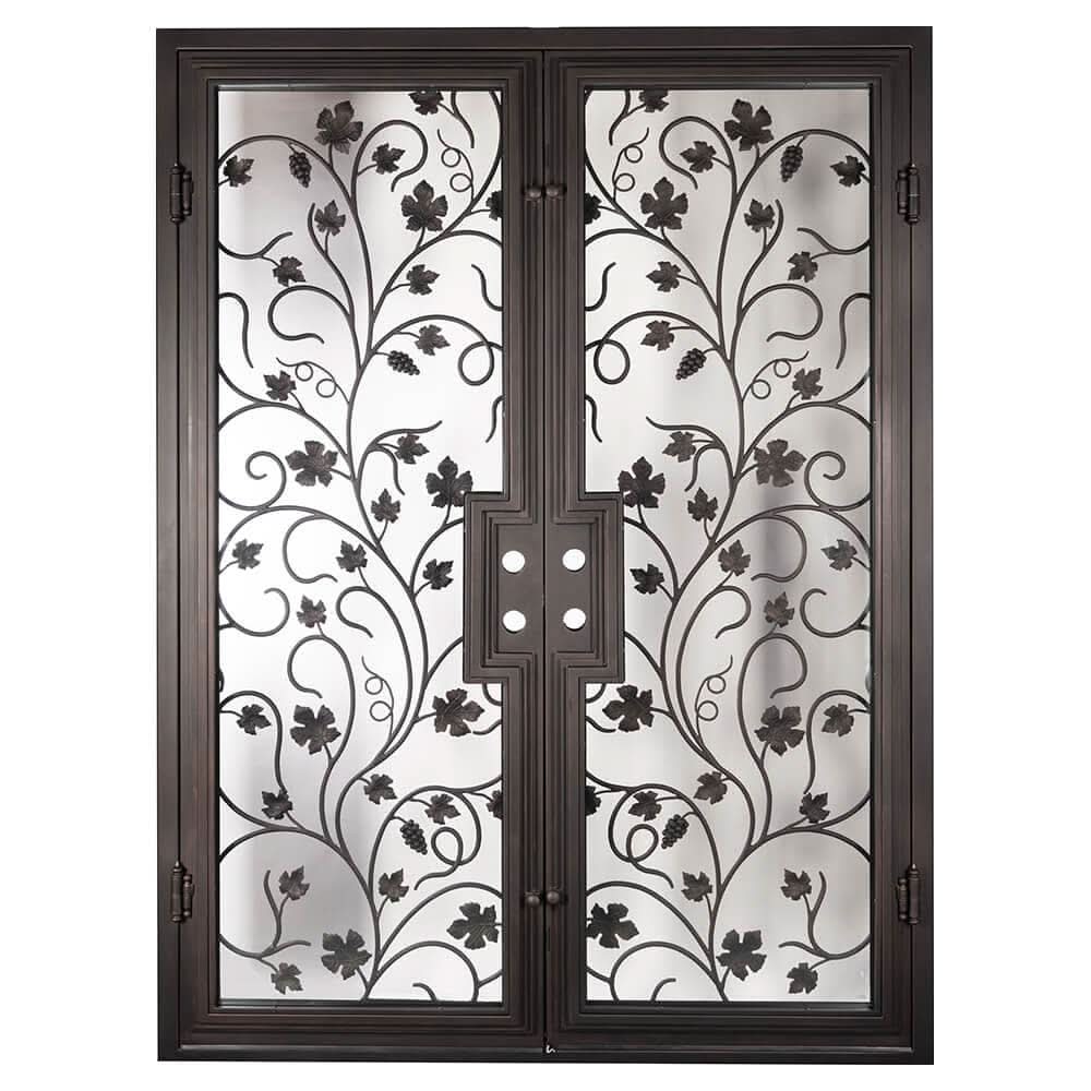 June square top patio door in bronze finish with thermal break.