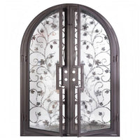 PINKYS June Black Steel Double Full Arch Doors