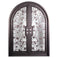PINKYS June Black Steel Double Full Arch Doors