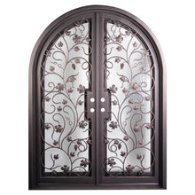 Load image into Gallery viewer, PINKYS June Black Steel Double Full Arch Doors