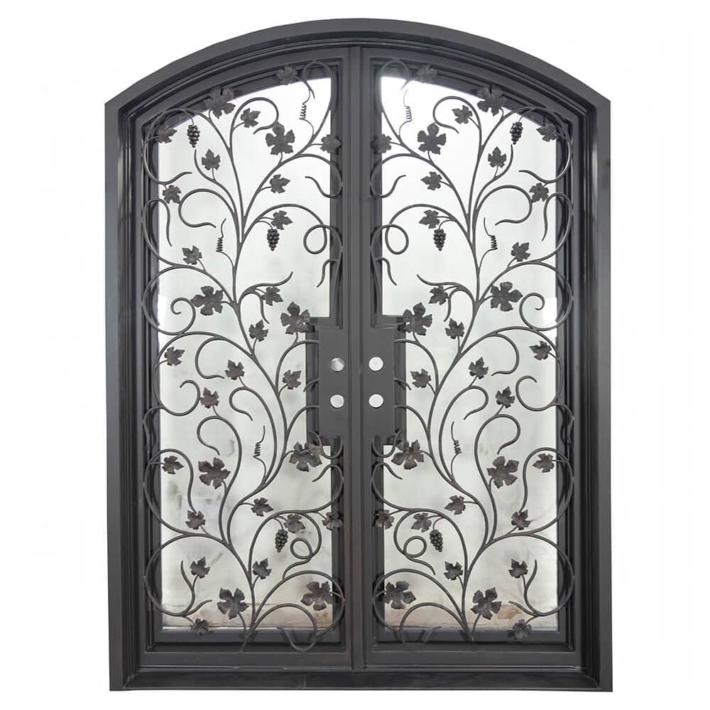 PINKYS June Black Steel Double Arch Doors