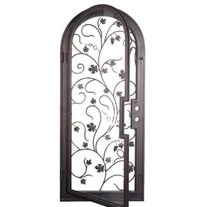 PINKYS June Black Steel Single Full Arch Doors