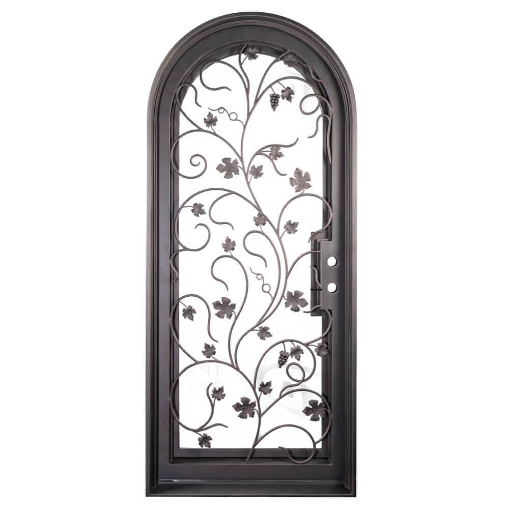 PINKYS June Black Steel Single Full Arch Doors