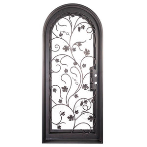 PINKYS June Black Steel Single Full Arch Doors