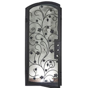 June metal hinged door for cold climates in black finish.