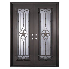 Load image into Gallery viewer, PINKYS Lone Star Double Flat Steel Exterior Doors