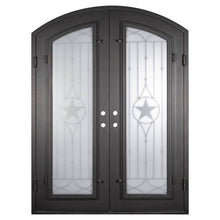 Load image into Gallery viewer, PINKYS Lone Star Black Steel Double Arch Doors