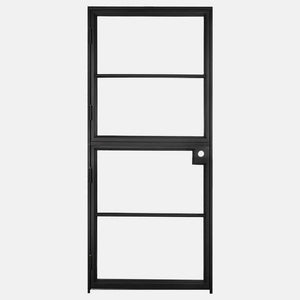 PINKYS Air 4 Dutch Interior Black Steel Single Flat Door with Removable Threshold