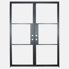 Load image into Gallery viewer, PINKYS Air 4 Interior Black Steel Double Flat Door with Removable Threshold