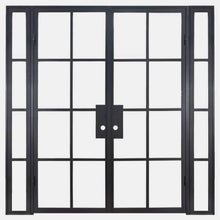 Load image into Gallery viewer, PINKYS Air 5 Interior Black Steel Door w/ Sidelights Double Flat Top