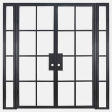 Load image into Gallery viewer, Air 5 Interior - w/ Sidelights Double Flat Top black steel door