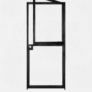 PINKYS Air Lite Dutch Interior Black Single Flat Steel Door w/ Removable Threshold