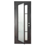 Hollywood swing door for cold weather in matte black.