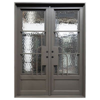 PINKYS Oregon 86 Black Steel Double Flat Doors
