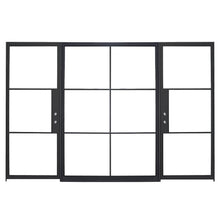 Load image into Gallery viewer, PINKYS Air 4 Dual Single Black Steel Interior Door with Fixed Panel Flat Middle