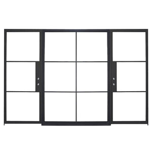PINKYS Air 4 Interior black steel door - Dual Single with Middle Fixed Panel