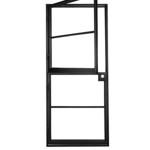 PINKYS Air 4 Dutch single flat steel dutch door w/ sidelights, can used as entry doors, patio and french doors, back or side steel doors, and even as steel room dividers