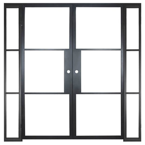 PINKYs Air 4 interior w/ Sidelight Flat Top steel door with removable threshold.