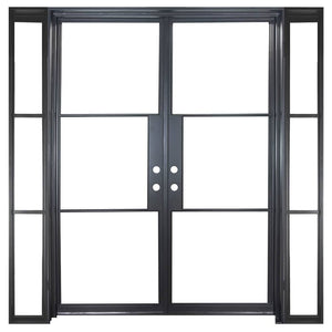 PINKYs Air 4 interior w/ Sidelight Flat Top steel door with removable threshold.