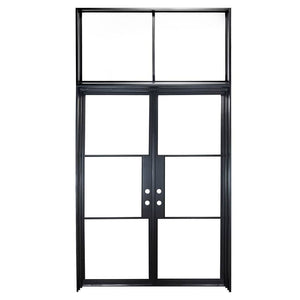 PINKYS Air 4 Interior Flat Top black steel door w/ flat top Transom