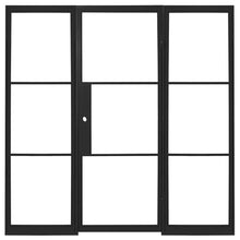 Load image into Gallery viewer, PINKYS Air 4 Interior flat top black steel door with sidelights