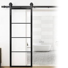 Load image into Gallery viewer, PINKYS Air 4 steel interior barn door with simple horizontal bars results in the perfect combination of classic and contemporary.