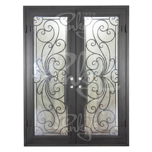 PINKYS Miracle Black Exterior Double Flat Steel Doors