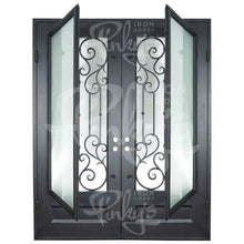 Load image into Gallery viewer, PINKYS New York Black Exterior Double Flat Doors