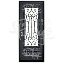 Load image into Gallery viewer, PINKYS New York single flat ornate and meticulously designed single iron door With a gorgeous rectangular bottom panel and scrollwork