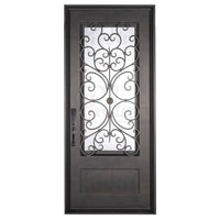 PINKYS Night Black Iron Single Flat Door