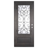 PINKYS Night Black Iron Single Flat Door