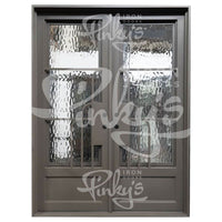 PINKYS Oregon 86 Black Steel Double Flat Doors