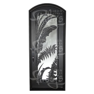 PINKYS Palm Black Steel Single Arch Door