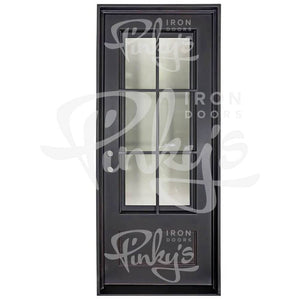 PINKYS Parker Black Steel Single Flat Door