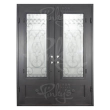 Load image into Gallery viewer, PINKYS Parkside Black Exterior Double Flat Steel Doors